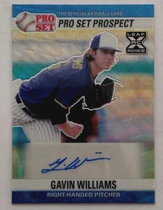 Gavin Williams RC 4/30 Auto 2021 Leaf Pro Set Metal Blue Cleveland Guardians  - Picture 1 of 2