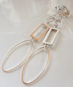 OHRCLIPS CLIPS VERSILBERT LANG mit SILIKONPOLSTER - Bild 1 von 2