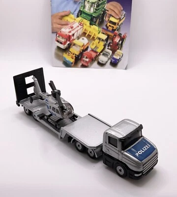 Siku 1610 ,,Scania Tieflader Polizei,,  ,,neuwertiger Zustand,, Siku Super 1:87 - Bild 1 von 2