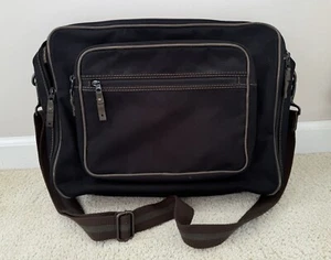 Sac bandoulière messager vintage années 90 Gap toile et cuir - Photo 1/11