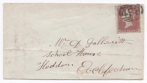 1850 MANCHESTER =498= ZIFFER 1d IMPERF COVER BLUE S/LINE STRETFORD Rd SUB PO - Bild 1 von 2