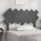 Solid Wood Pine Bed Headboard Black 92x3x81 cm Home Wooden Header vidaXL