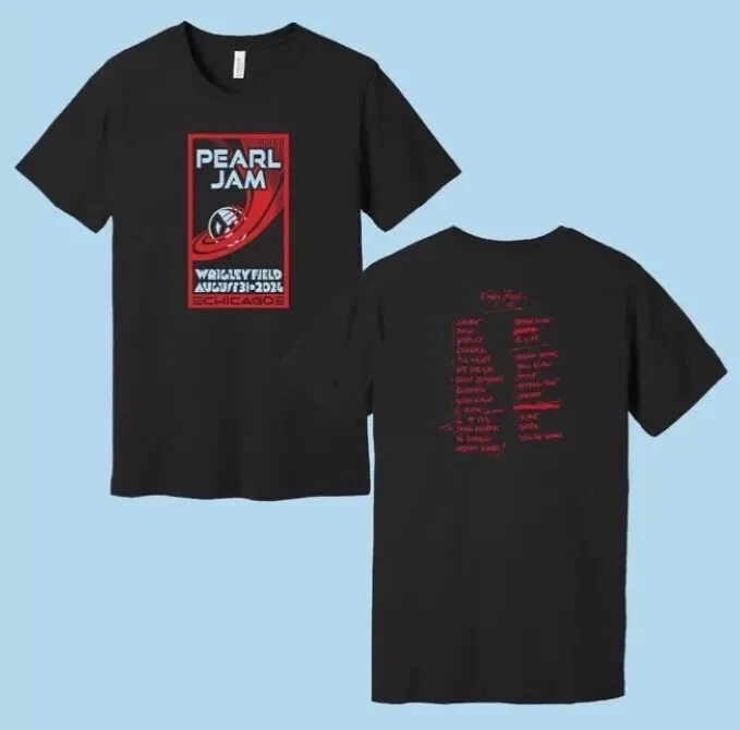 Camisa Pearl Jam Wrigley Setlist 2024 Chicago 8/31 Concierto Mediana M Gira Noche 2 Foto 1 de 1