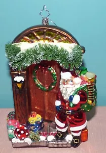 Christopher Radko Babbo Natale "Delizia della Porta" Decorazione Natalizia in Vetro 1011433 - Foto 1 di 5