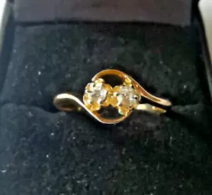 1914 Edwardian Chester 18ct gold Antique Old Cut Diamond 1/4ct Ring Size O - Picture 1 of 11