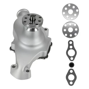 Short Water Pump for Chevy 283-400 V8 SBC 1955-1985 SI-AT63052 Aluminum - Foto 1 di 12