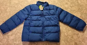 Children's Place Quilted Coat Boy's Size 5/6 NWT Blue Full Zip 100% Polyester - Picture 1 of 9