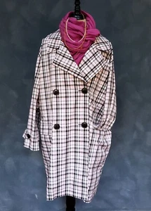 Opening Ceremony Pink Plaid Oversized Trench Coat L NWTs - Picture 1 of 12