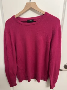  Zara Men’s 100% Cashmere Limited Edition Pink Sweater Crewneck Size L - Picture 1 of 5