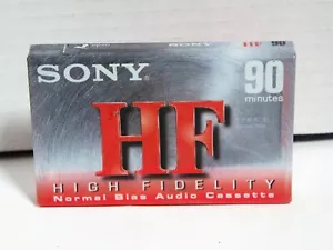 Sony HF High Fidelity Normal Bias Cassette Tape 90 minuti NUOVO SIGILLATO in fabbrica - Foto 1 di 6