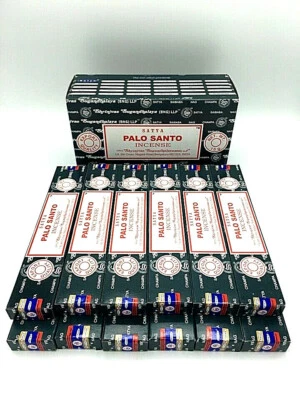 INCENSO PALO SANTO SATYA 12 confezioni da 15 grammi incensi indiani + OMAGGIO