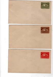 U523-5 Washington Bicentennial mint stamped envelopes 1, 1 ½ and 2 cent values - Picture 1 of 1