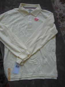 NEW French Toast Boys Yellow Long Sleeve Uniform Polo Size XL 14-16 - Picture 1 of 3