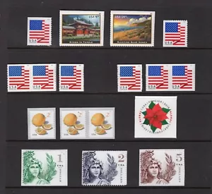 US 2018 NH DEFINITIVES JAHR SET mit SPULE Singles + PAAR 17 Briefmarkenfrei USA Versand - Bild 1 von 1