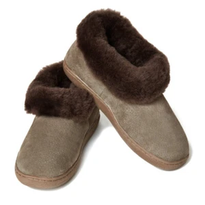 Ladies Lambskin Rubber Sole Boot Slippers - 2 Colors - Free Shipping - Picture 1 of 6