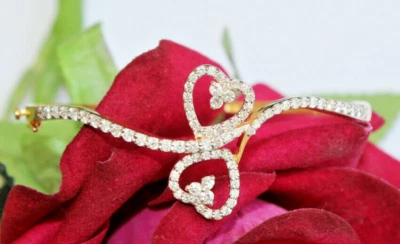 Brazalete de aniversario de boda de oro amarillo macizo de 14 k con diamantes redondos naturales de 1,64 quilates Foto 1 de 4