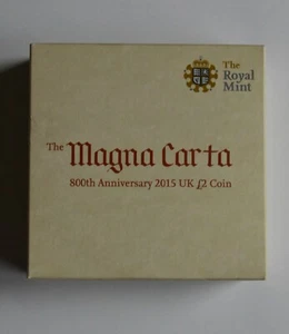 Magna Carta 2015 £2 Two Pounds Silber PP Piedfort - Bild 1 von 4