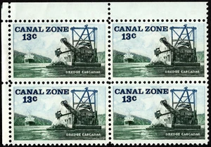 Canal Zone Stamp Scott # 163 Block of 4 Mint NH - 13 Cents Dredge Cascadas Issue - Picture 1 of 1