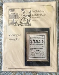 VTG Le Chatelaine Norwegian Sampler - Lady of Midnight Sun Hardanger Patterns NP - Picture 1 of 2