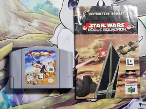 Star Wars Rogue Squadron N64 Cartridge & Manual Tested & Works Vintage Nintendo! - Picture 1 of 13