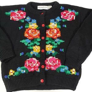  The Eagle's Eye Cardigan Girl's Acrylic Sweater Quality Button Up 12-14 L Jr - Picture 1 of 12