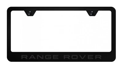 Black on Black Range Rover License Plate Frame with Screws and Caps - Image 1 of 4