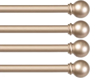 Chelsea Ball End Window Curtain Rod, Adjustable Curtain Rod for Windows 28 to 48 - Picture 1 of 11