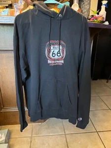 Route 66 Hoodie Mens XL Motor Speedway Amarillo Texas Biker Champion - Picture 1 of 3