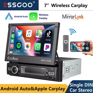 Single DIN 7" Autoradio Android Auto Carplay USB FM BT Haupteinheit Mirror Link MP5 - Bild 1 von 15