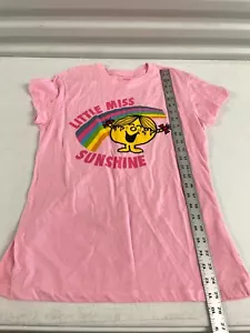 Camiseta para mujer Little Miss XL rosa estampado gráfico sol 100 % algodón pulóver - Imagen 1 de 7