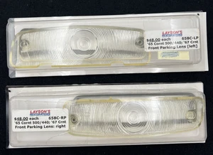 1965 Dodge Coronet 440 500 Front Parking Light Lenses Left Right Lens Pair Set - Picture 1 of 8
