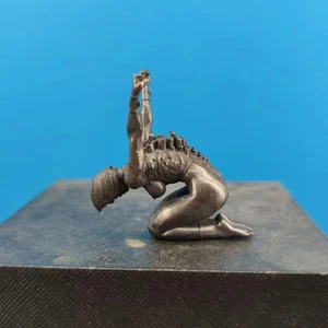 Brass antique back with candlestick, sexy and beautiful girl ornament - Picture 1 of 10