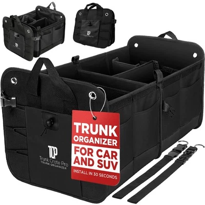 TRUNKCRATEPRO Trunk Organizer For Car, Suv, Truck | Premium Adjustable Multi ... - Image 1 of 4