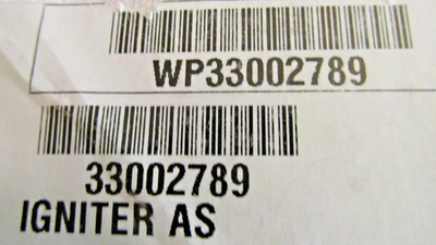 Secadora Whirlpool - MONTAJE DE ENCENDEDOR - OEM Referencia Nº WP33002789 - ¡NUEVO! Foto 1 de 4