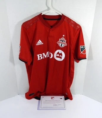 2019 Toronto FC Omar Gonzalez #44 Game Used Signed Red Jersey L DP38347 - Image 1 of 4
