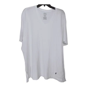 Camiseta Polo Ralph Lauren Para Hombre 2X Blanca Cuello en V Manga Corta Calce Clásico Algodón - Imagen 1 de 6
