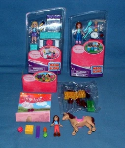 MY LIFE CHEF, MAKEUP ARTIST, & COWGIRL FIGURES - MEGA BLOKS - USED - Picture 1 of 6