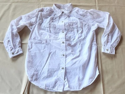 Copper Key Shirt White Long Sleeve Button Down Shoulder Pads Collar Size M - Image 1 of 4