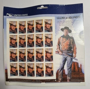 Legends of Hollywood John Wayne Pannello di 15 francobolli 37¢ (2004) - Foto 1 di 3