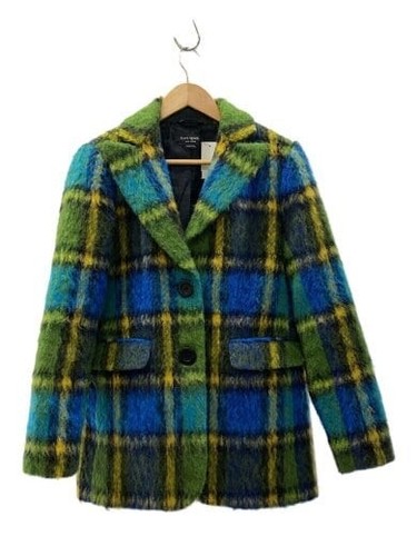 kate spade new york giacca lana grand blood giacca su misura 2 lana BLU check