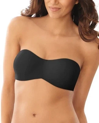 Sujetador Lilyette Bali NEGRO SATINADO 38C sin tirantes convertible con aros nuevo sin etiquetas Foto 1 de 4