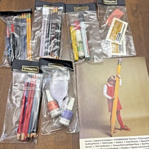 Dixon Schreibprodukte Katalog & 6 Verkäufer Muster Bleistifte Radierer Marker Vintage - Bild 1 von 14
