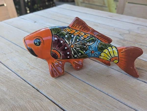 Talavera Pottery Fish: Handmade Mexican Ceramic Garden Decor - Picture 1 of 15