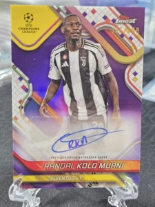 2024-25 Finest UEFA Randal Kolo Muani Auto Purple Refractor #151/299 - Bild 1 von 12