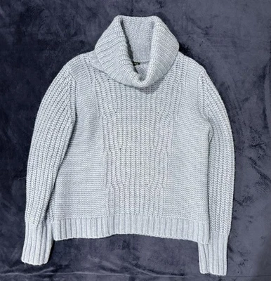 Suéter feminino Banana Republic lã merino gola alta, azul bebê, tamanho XL - Imagem 1 de 4