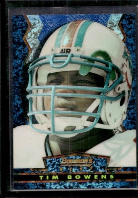 1994 Stadium Club Tim Bowens Bowman's Best Refractor RC #17b Dolphins - Image 1 of 2