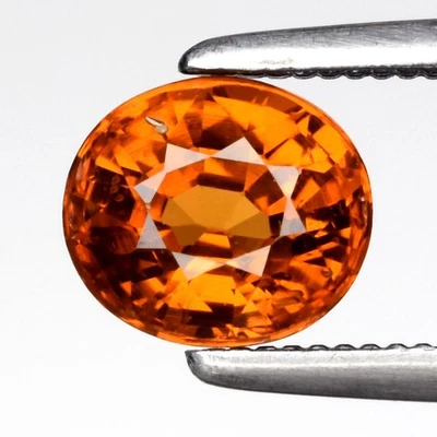💎 Granada Spessartite Laranja Natural Oval 0,97ct 6x5,2mm VS - Pedra Preciosa África - Imagem 1 de 4