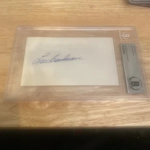 Lou Boudreau Autograph Index Card Beckett Authenticated - Picture 1 of 3