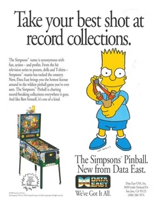The Simpsons Data East Flipper Flyer / Broschüre / Anzeige / - Bild 1 von 2