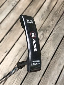 RH Ram Memorial Gun Metal Weighted Precision Balanced Putter Golf Pride Tour S - Picture 1 of 8